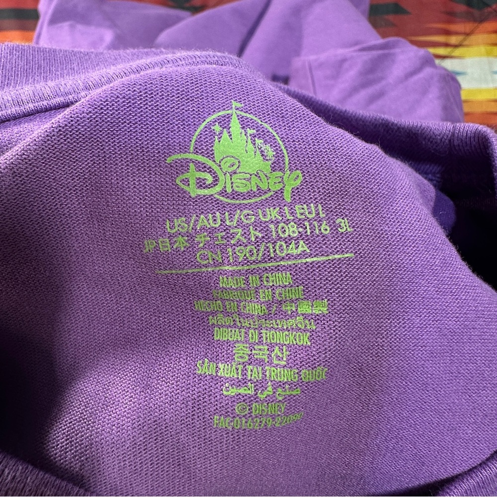 Disney Jack Skellington Holographic Effect Purple Long Sleeve Shirt Adult Large - Picture 8 of 10